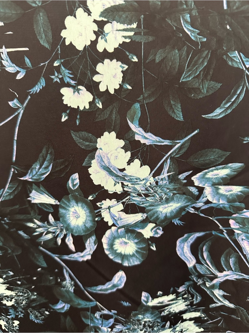adidas Black Floral Track Bomber Jacket with Teal Accents - Picture 4 of 4